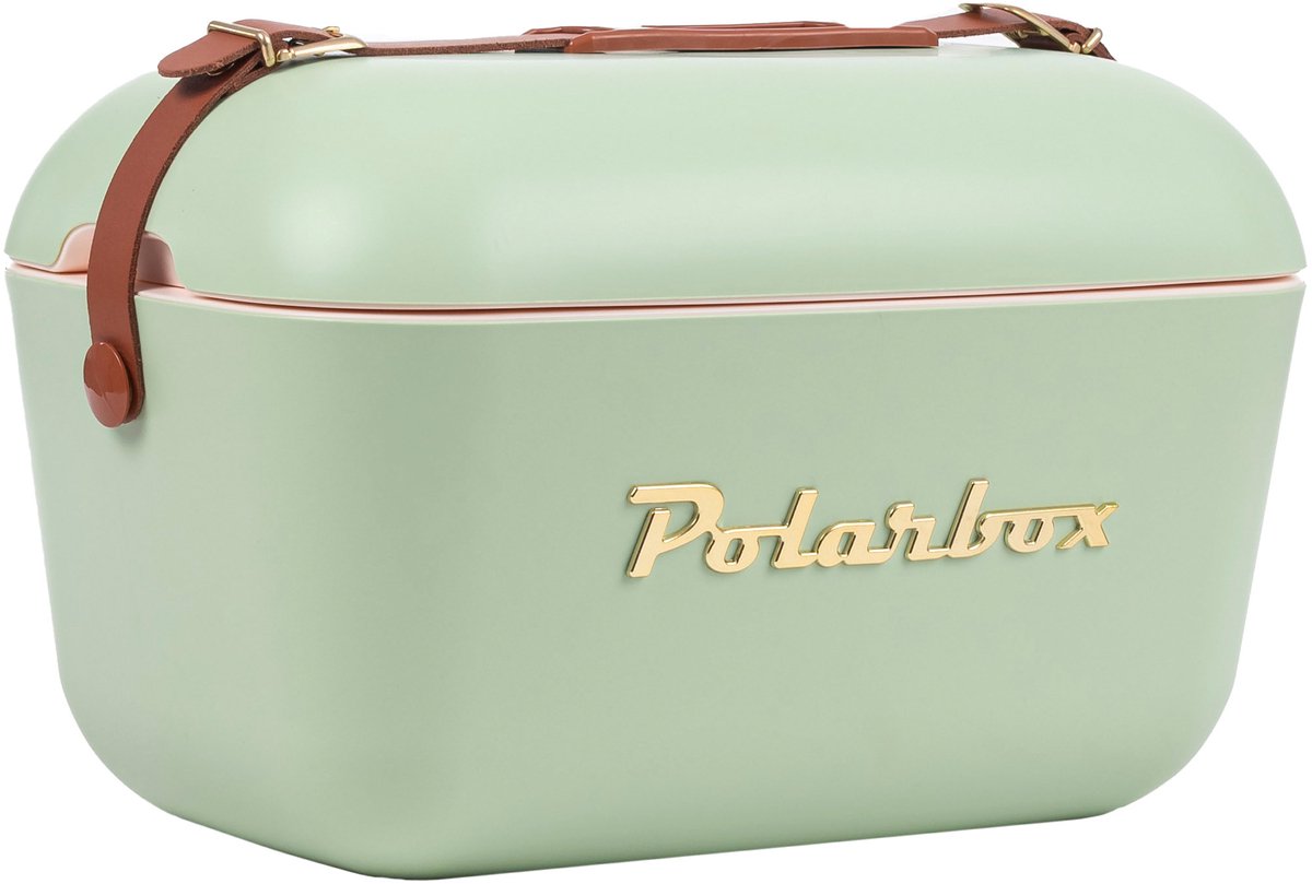 Polarbox Koelbox met Schouderband - Olive Green-Gold - 12 Liter