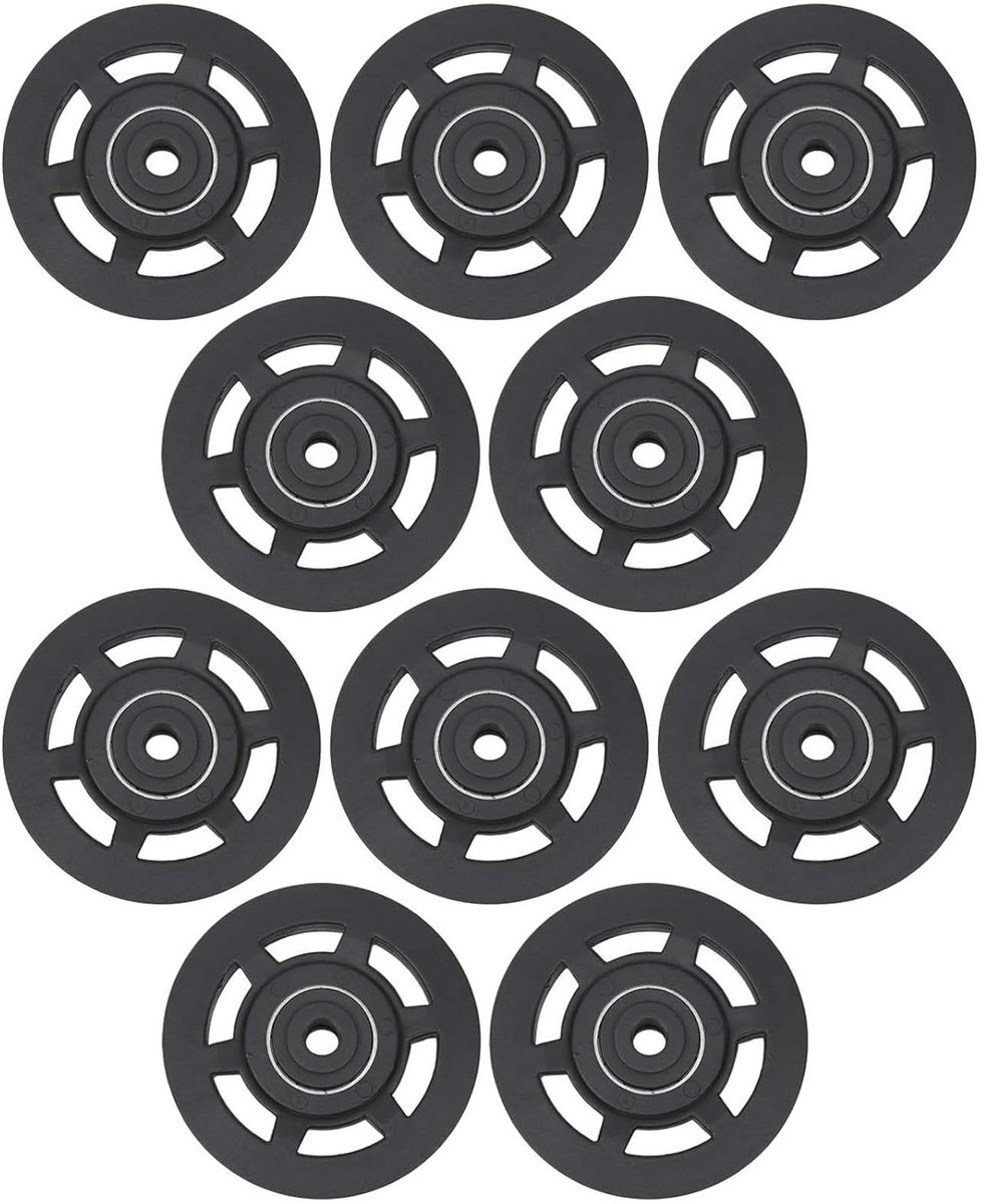 Katrol Wiel - Lager Wiel - Fitness Apparatuur - Duurzaam Nylon - 10 Stuks 95mm - Zwart