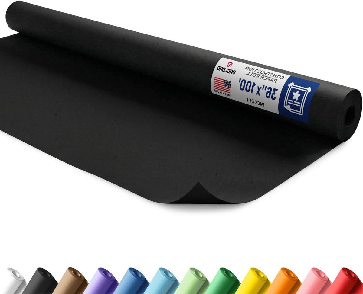 Bouwpapier Rol - Kraftpapier Zwart - Creatief Knutselen - Extra Dik Papier - 30 Meter Lang - Zwart