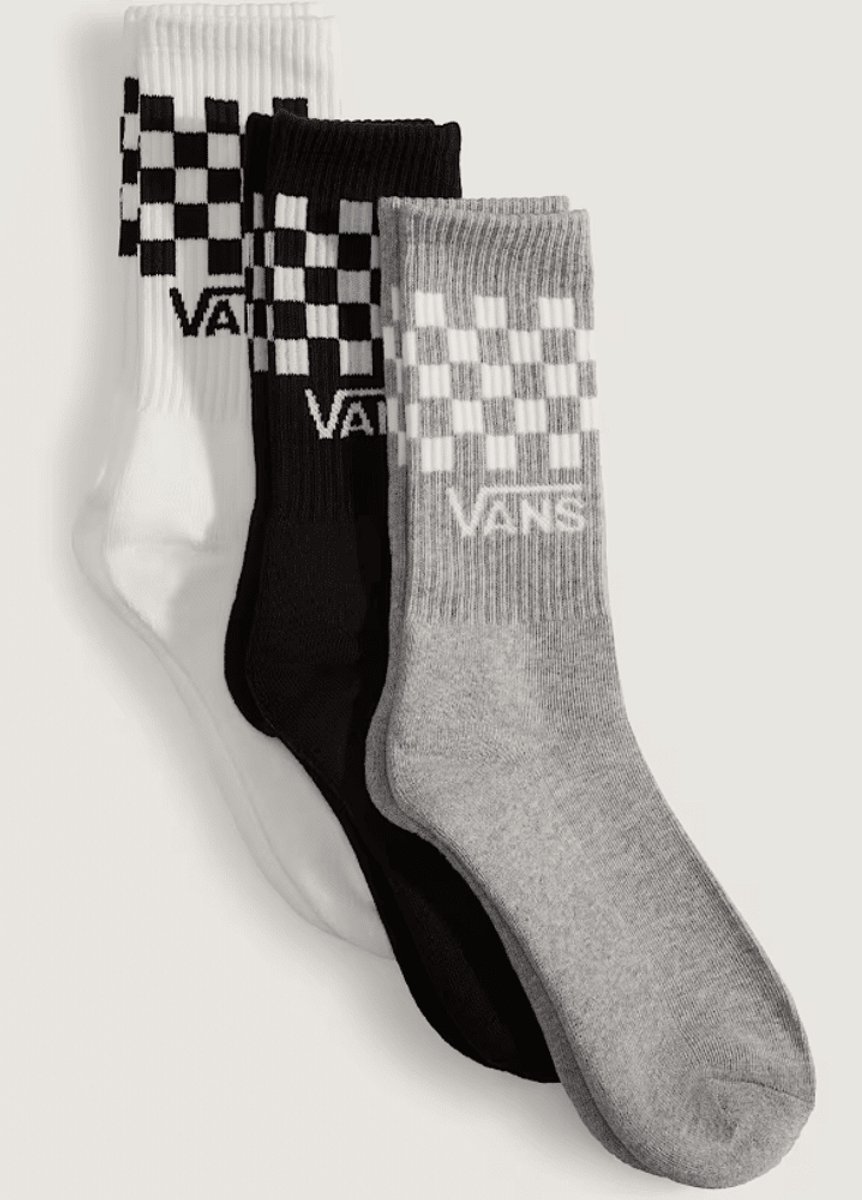 Vans Classic Check Crewsokken 3 Eenheden Veelkleurig 1/2-47 Zwart