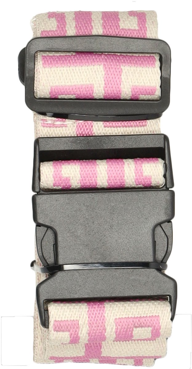 Enrico Benetti Kofferriem Aztec Roze/Wit