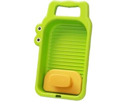 Wasbord - Mini-wasbord - Draagbaar - Handmatig, krokodilvormig - Lichtgewicht washulpmiddel - Geschikt voor kinderen, perfect voor het met de hand wassen van kleding met een wasbord, milieuvriendelijk