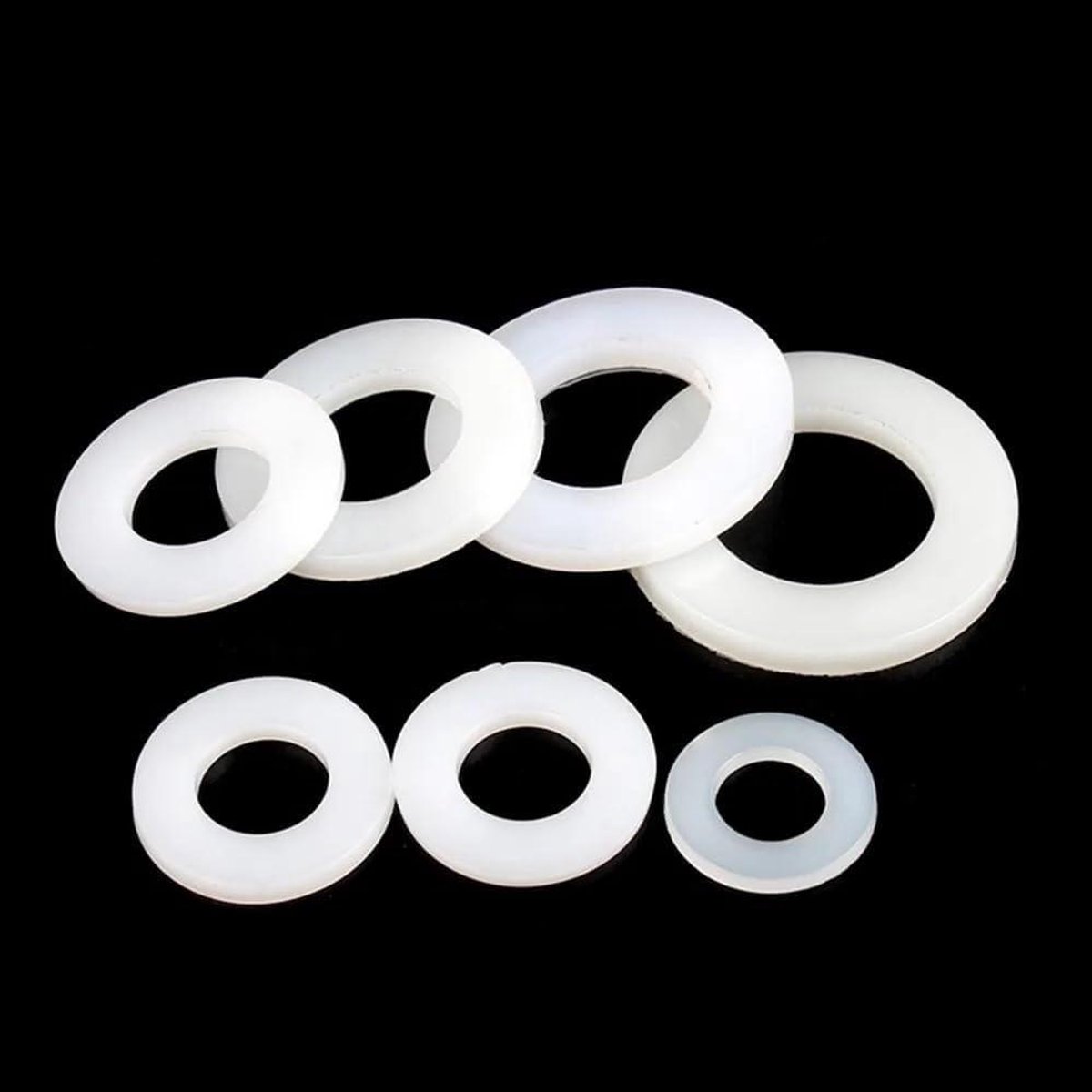 Rubberen ringen - Platte pakking - Sanitaire reparaties - Siliconen materiaal - 30 stuks - Transparant