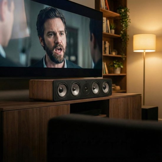 Center Luidspreker - Home Cinema - Film Geluid - XL Formaat - 75 cm - Eiken Naturel — afbeelding 2