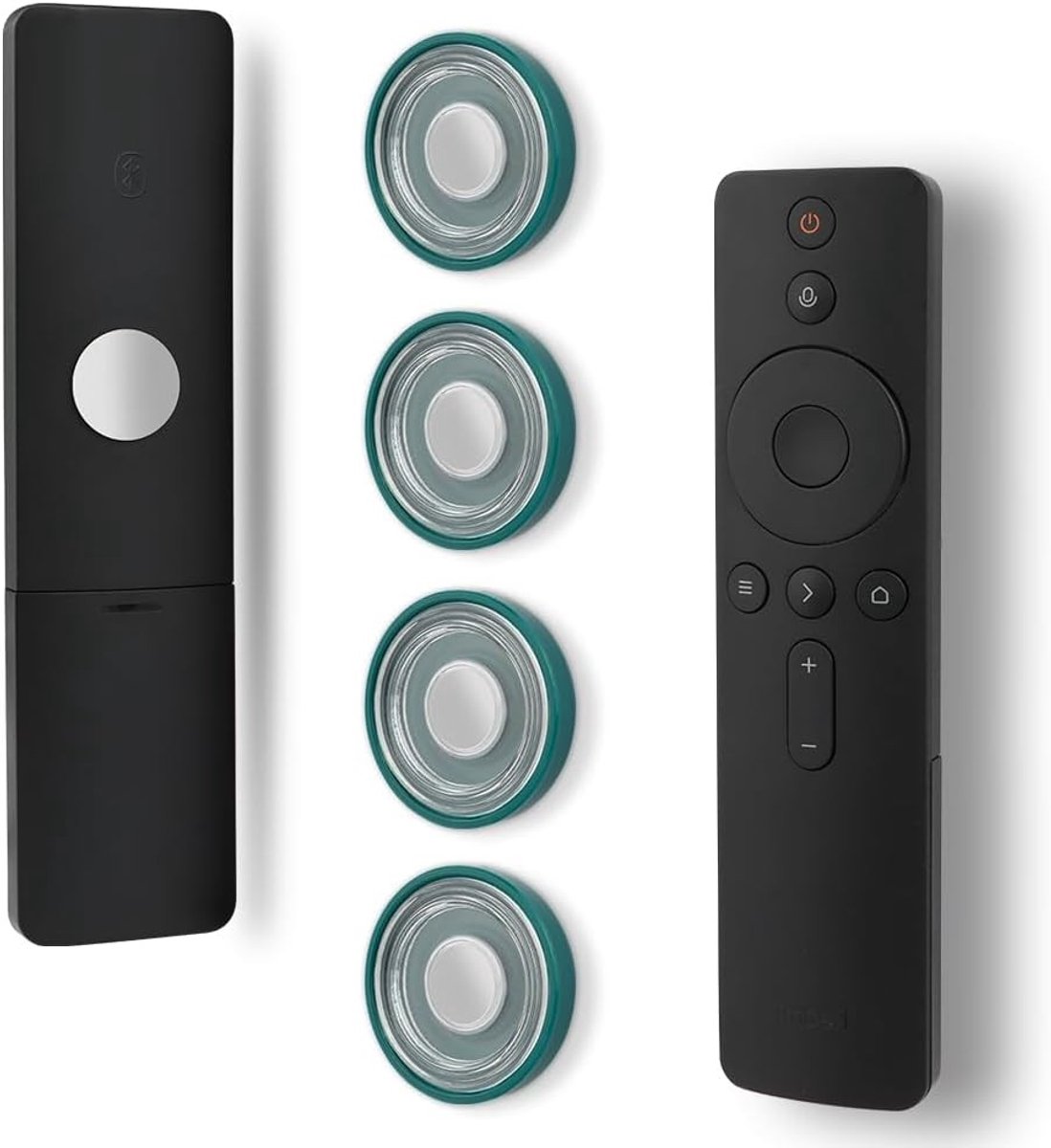 Praktische muurbevestiging voor afstandsbediening, telefoonoplader en opslagcontainers - 4 stuks, ideaal voor thuis, kantoor en schoolorganisatie