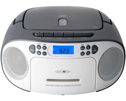 Reflexion RCR2260GR Radio/CD-speler VHF (FM) AUX, CD, Cassette Grijs-wit