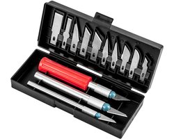 Grupa Topex - Modelbouwmes Set - 16 Stuks - Ergonomische Handgreep - Duurzaam Staal