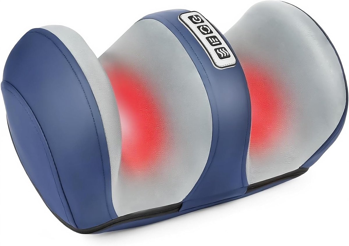 Voetmassager met verwarming, 20 massage-rollers voor benen en voeten, ontspanning en verlichting van spierpijn, ideaal cadeau voor ouders en vrienden
