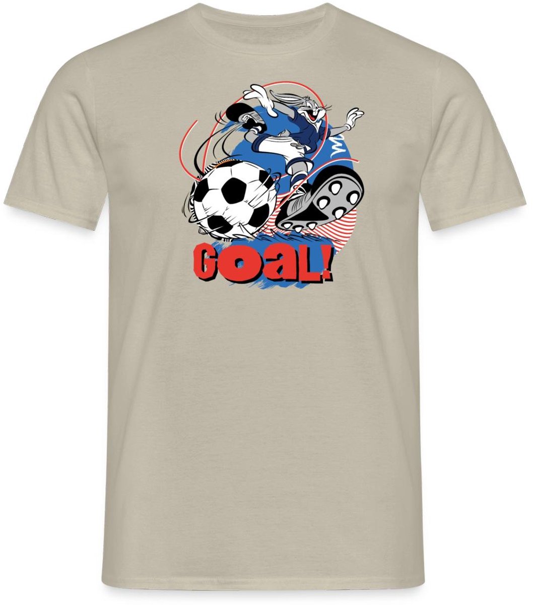 Looney Tunes Bugs Bunny Voetbal Ontwerp Goal! T-Shirt Heren