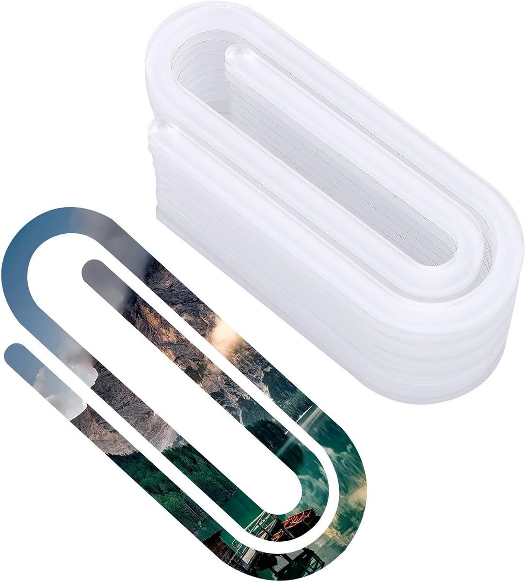 Sublimatiepapier Clips 7.5x3cm Enkelzijdige Lege Clips voor Sublimatie, Kantoor en Schoolgebruik
