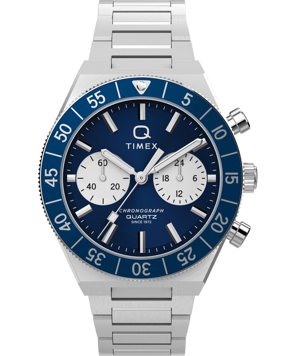 Timex Q Timex Continental TW2Y55900 Horloge - Staal - Zilverkleurig - Ø 40 mm