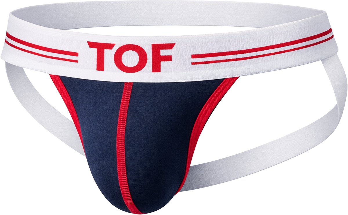 TOF Paris French Jock Navy Blue - MAAT S - Heren Ondergoed - Jockstrap voor Man - Mannen Jock
