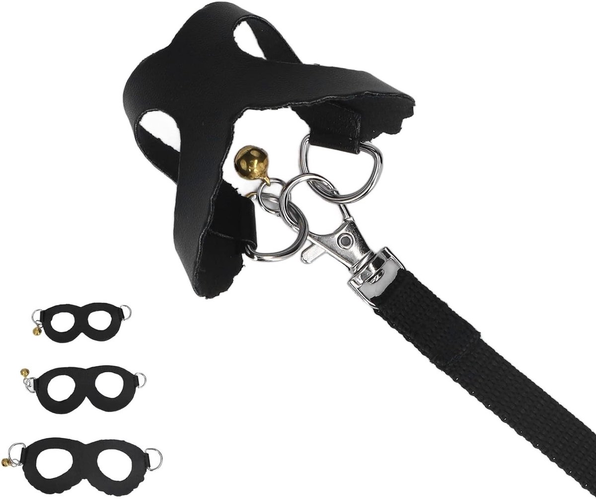 Verstelbare Huisdier Harnas en Leash Set voor Hamster, Cavia's, Fretten en Hagedissen - Zwart Vest met Comfortabele Pasvorm en Anti-Trek Ontwerp