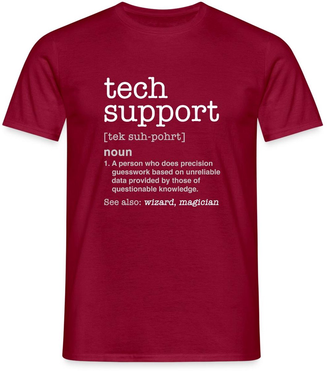 Tech Support Definitie T-Shirt Heren
