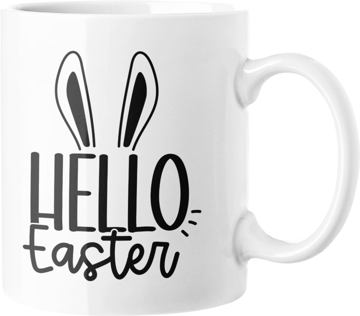 Hallo Pasen Mok, Konijnenoren Koffiekop, Leuke Paasgeschenk, Lente Feestdagen Drinkware