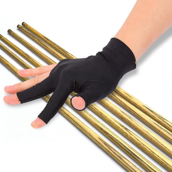 Drievinger Spandex Handschoen voor Snooker en Biljart, Links, Perfecte Grip en Comfort — afbeelding 5
