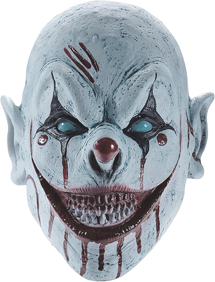 Creepy Latex Clown Mask voor Halloween - Eng Kostuum Accessoire voor Volwassenen en Tieners, Perfect voor Feest en Verkleedpartij