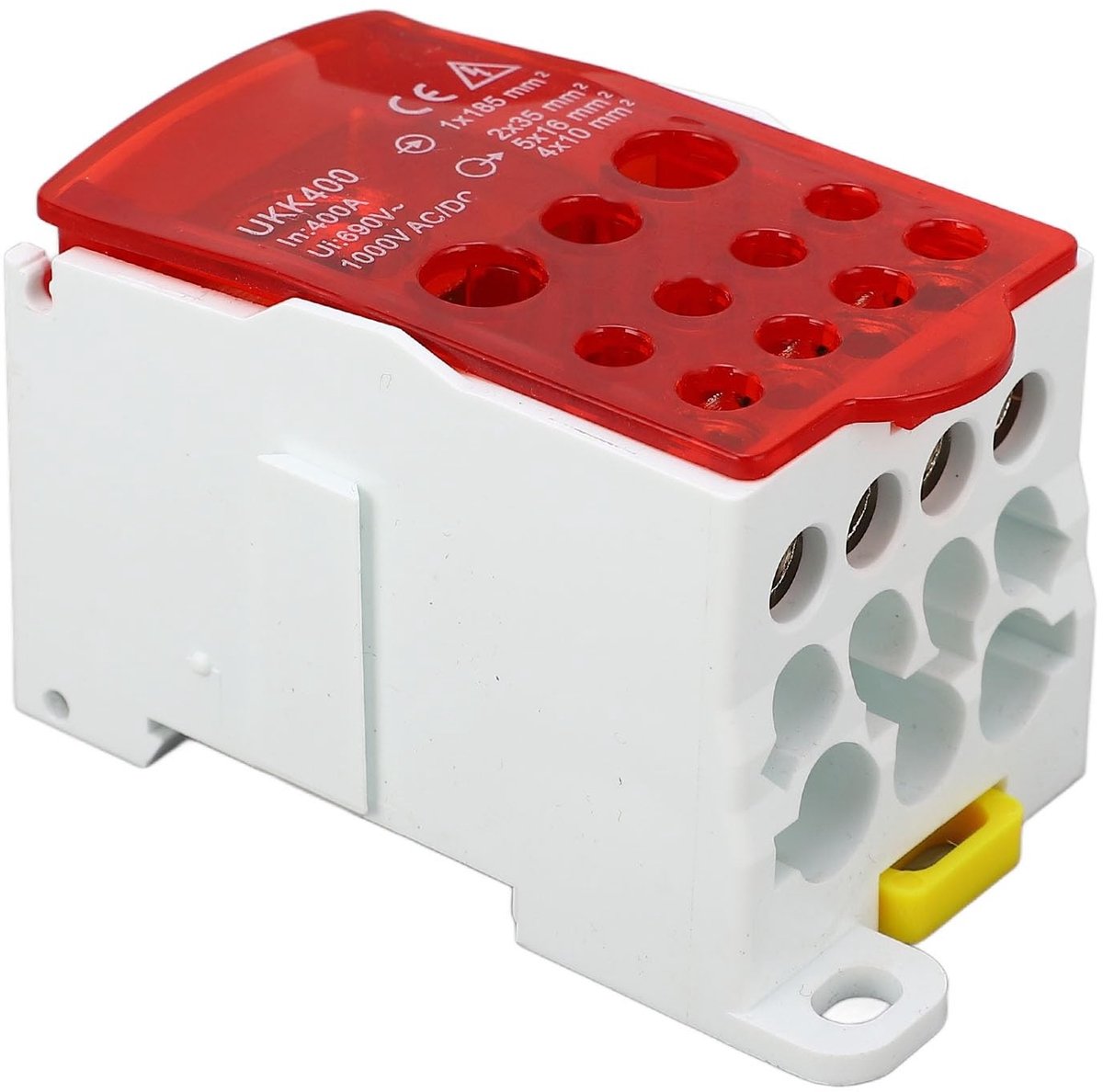 aladdien - Klemmenblok Aansluitkast - Enkelpolige Splitterkast - Hoge mechanische sterkte - Rood - Spliceerbare Splitter - Geschikt voor 690V 400A -..