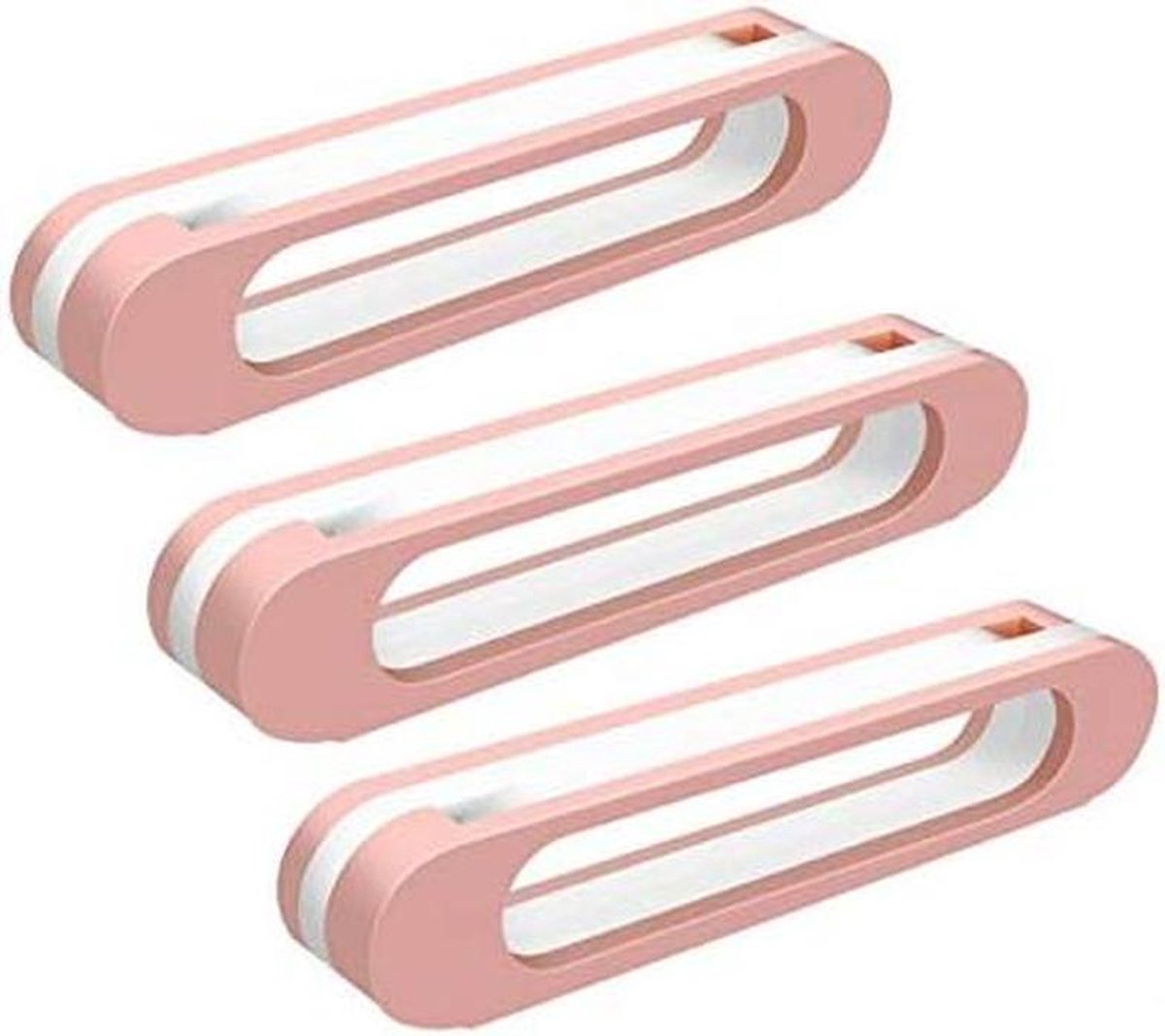 Schoenenrek Badkamer - Opvouwbare Organizer - Schoenen Opbergen - Zonder Boren - 3 Stuks - Roze