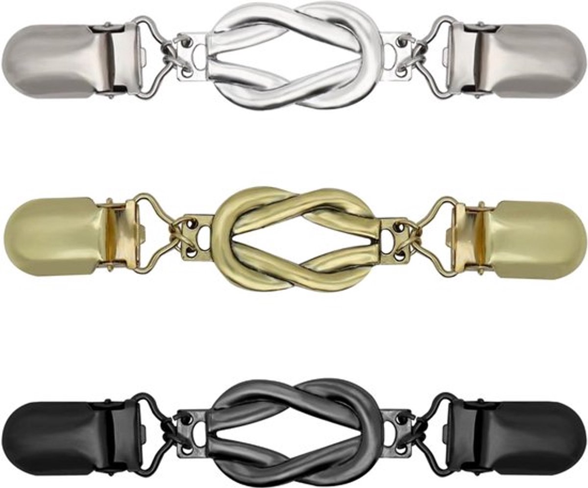 Set van 3 Trui-Clips voor Dames - Vintage Design - Multifunctionele Kledingaccessoires