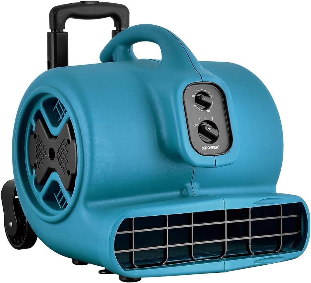 Krachtige Vloerventilator en Tapijtdroger met 2400CFM - Ideaal voor Waterschapen en Ventil