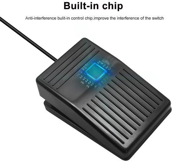 USB Voetschakelaar Pedaal - Voet Controller - Computer Bediening - Programmeerbare Toetsen - 15.6 x 11.7 cm - Zwart — afbeelding 2