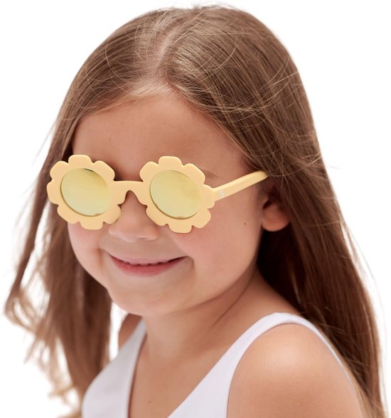 Baby Zonnebril - Kinderen Zonnebril - Bescherming Buiten - Onbreekbaar Flexibel - 100% UV - Bloemenprint — afbeelding 4
