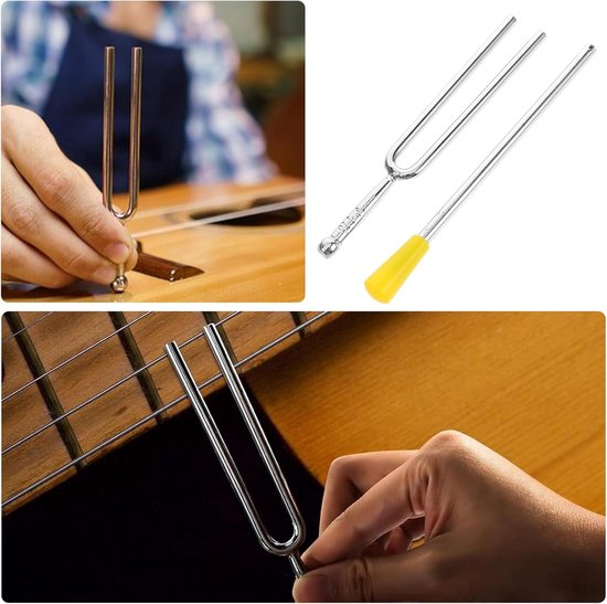 Stemvork - Muziek Stemmer - Instrumenten Stemmen - 440 Hz Frequentie - 12 cm - Zilverkleurig — afbeelding 4
