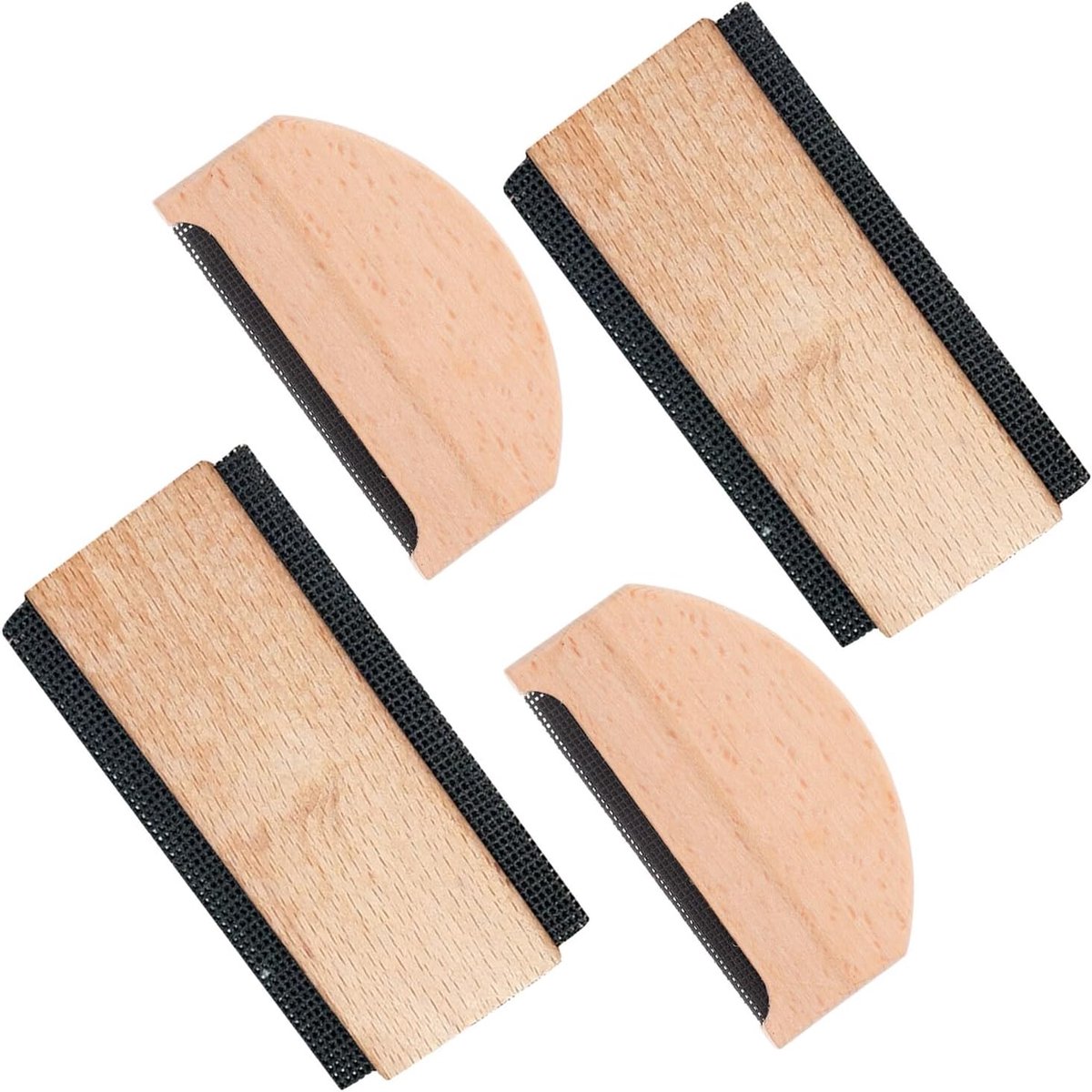 Kleding Pilleroller - Pluisverwijderaar - Kleding Onderhoud - Houten Constructie - 4 Stuks - Diverse Kleuren
