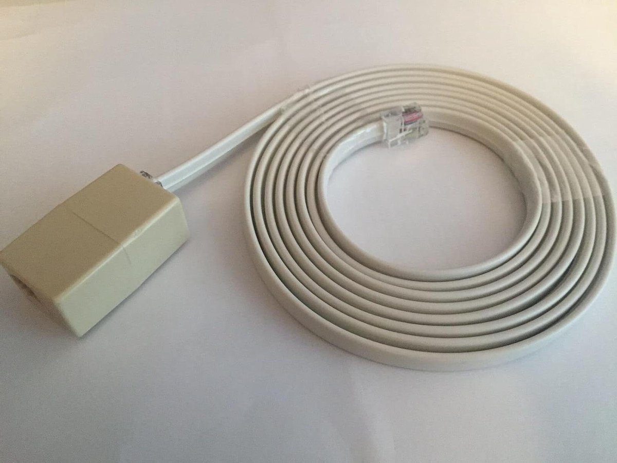 Verlengkabel Systeem - Aansluitkabel - Apparaten Koppelen - RJ12 Connectoren - 3 Meter - Zwart