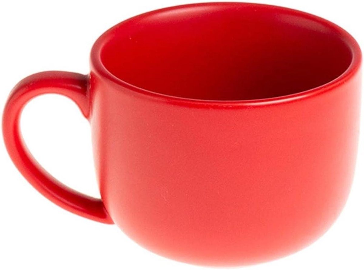 Koffiekopjes Ontbijtbeker - Grote mok - Ochtenddrank Genieten - Grote capaciteit - 14.2oz - Rood