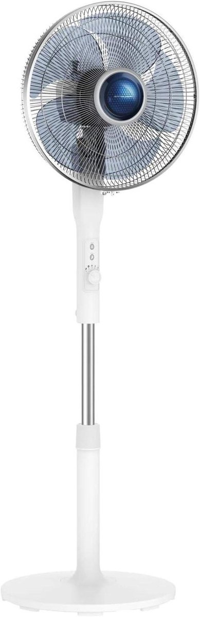 Ventilator - Staan Ventilator - Frisse Lucht - Stil En Krachtig - 132 cm Hoog - Wit Blauw