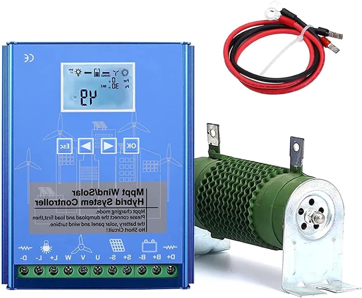 Hybride Laadcontroller - Zonne Wind - Energie Opslag - MPPT Laad Algoritme - 3000W - Zwart