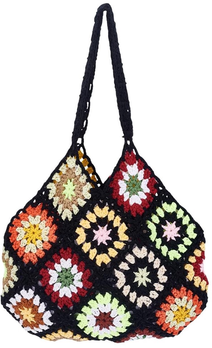 SPHProducts - Gehaakte Strandtas - Lichtgewicht en Elegant - Perfect voor Stranddag - Boho Stijl - Ruime Opbergruimte - Voor Dames - Beige