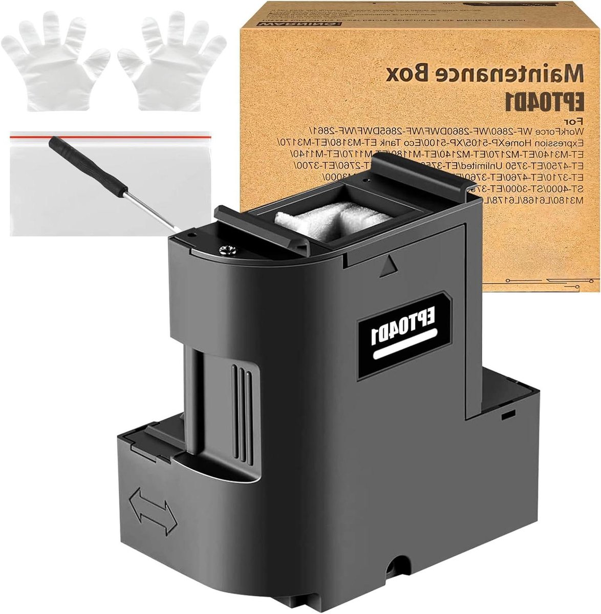 Printer Onderhoudsbox - Restinkt Container - Printen Zonder Problemen - Met Slimme Chip - 1 Stuk - Zwart