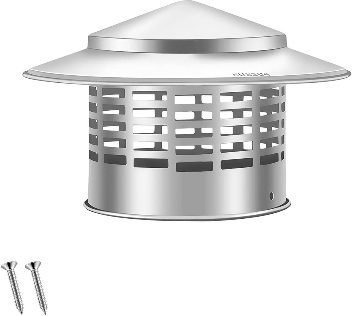 Qrity RVS Ventilatiekap 110mm - Duurzame Vogelafvoer voor Optimale Ventilatie