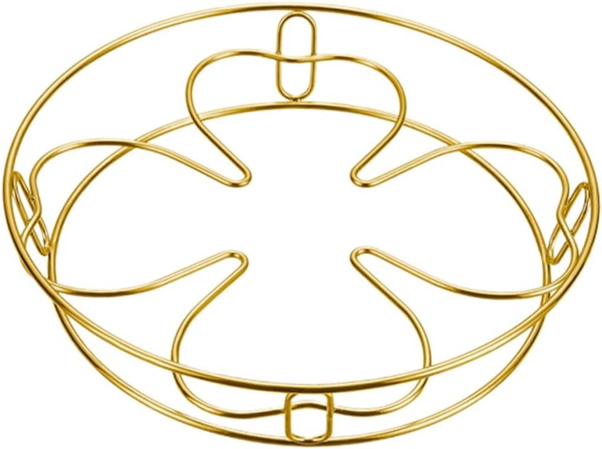 Stoomrek RVS - Kookrek Gaas - Gezond Koken - Antislip Stabiliteit - 24.5 cm - Goudkleurig