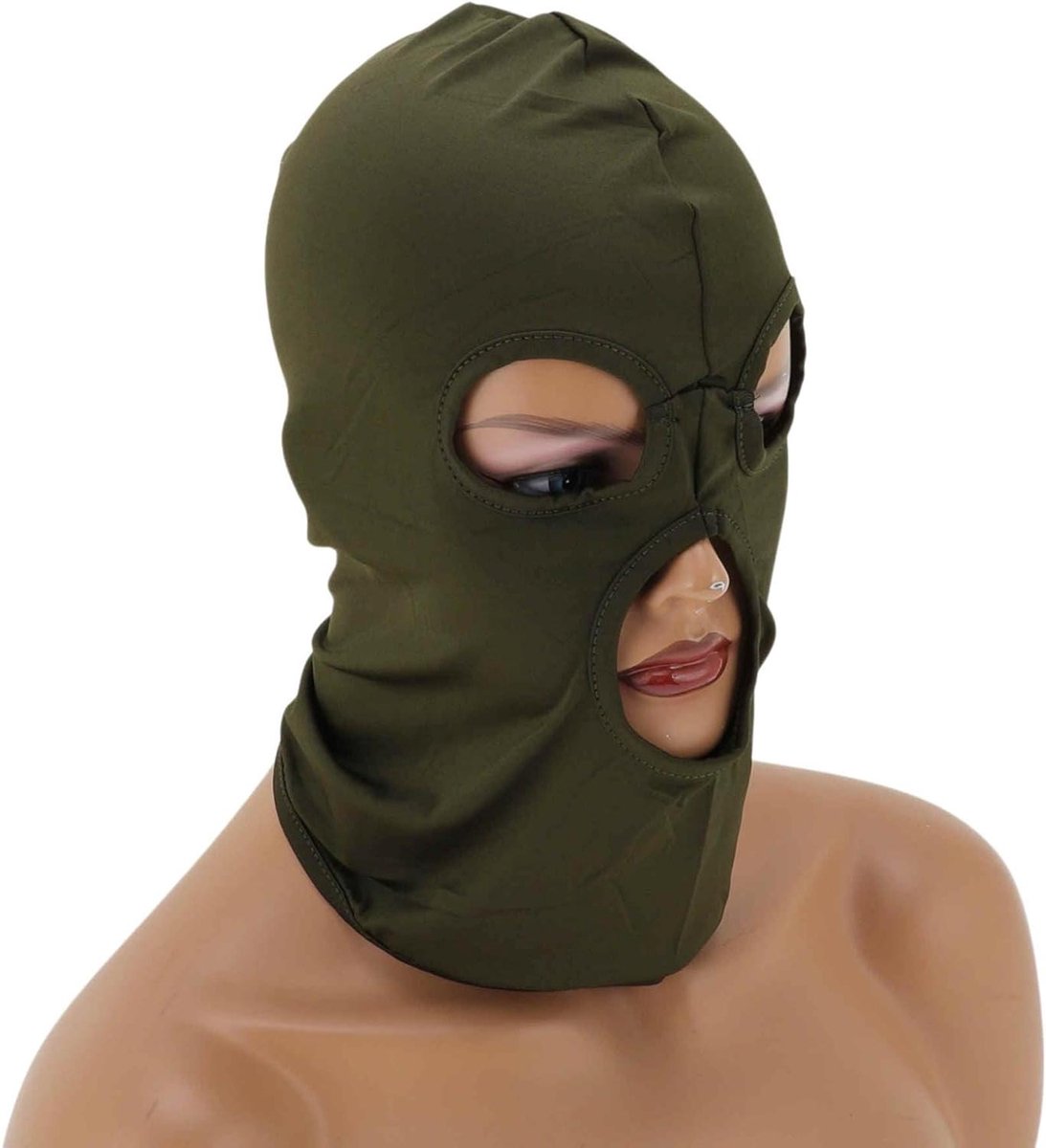 Gezichtsmasker - Hoofddeksel - Buitenactiviteiten Bescherming - UV-beschermend - 20 x 15 cm - Legergroen