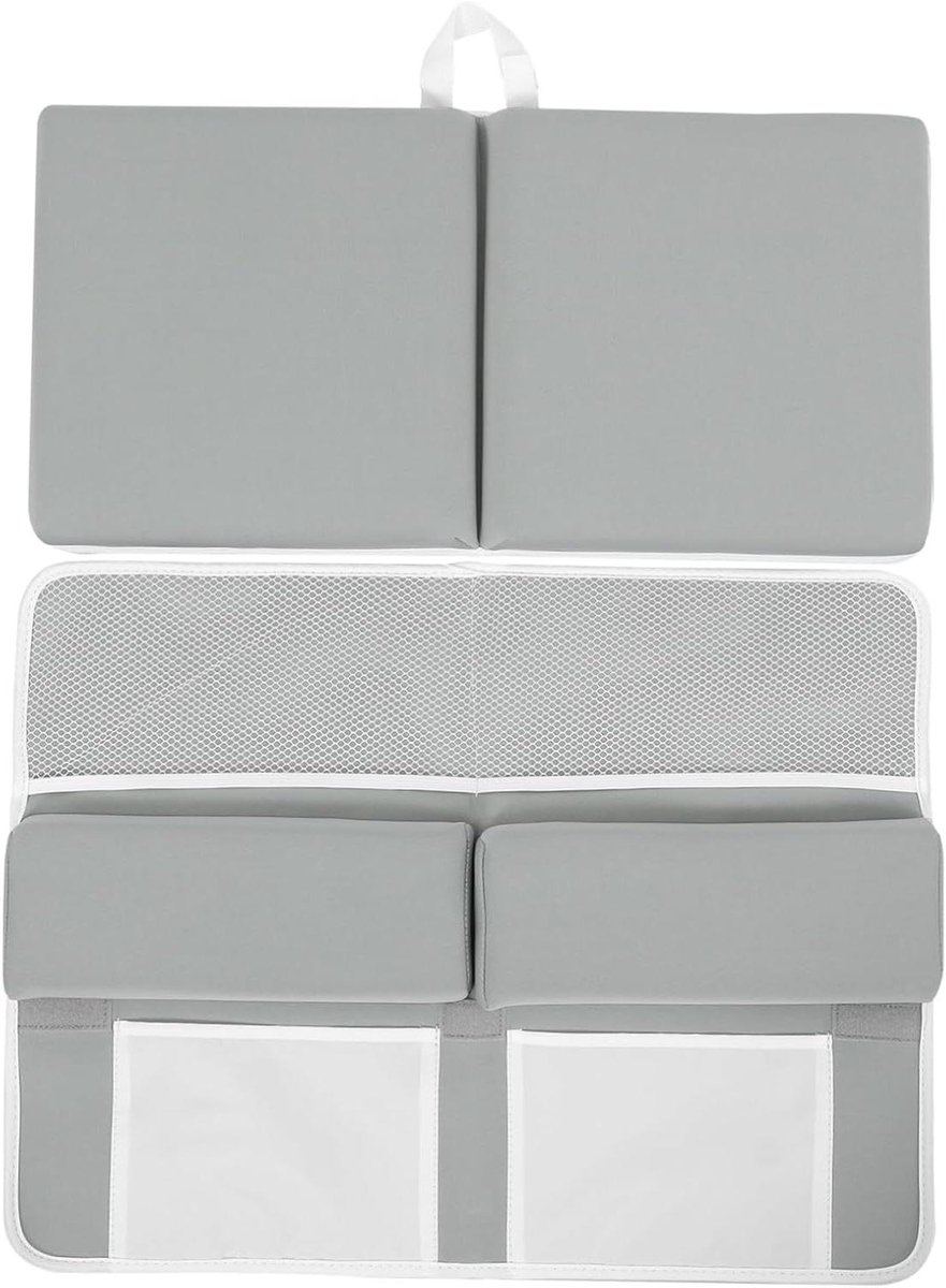 Bad Kneeler Set - Babybad Accessoires - Babybad Tijd - Opvouwbaar en Comfortabel - 54x27cm - Grijs