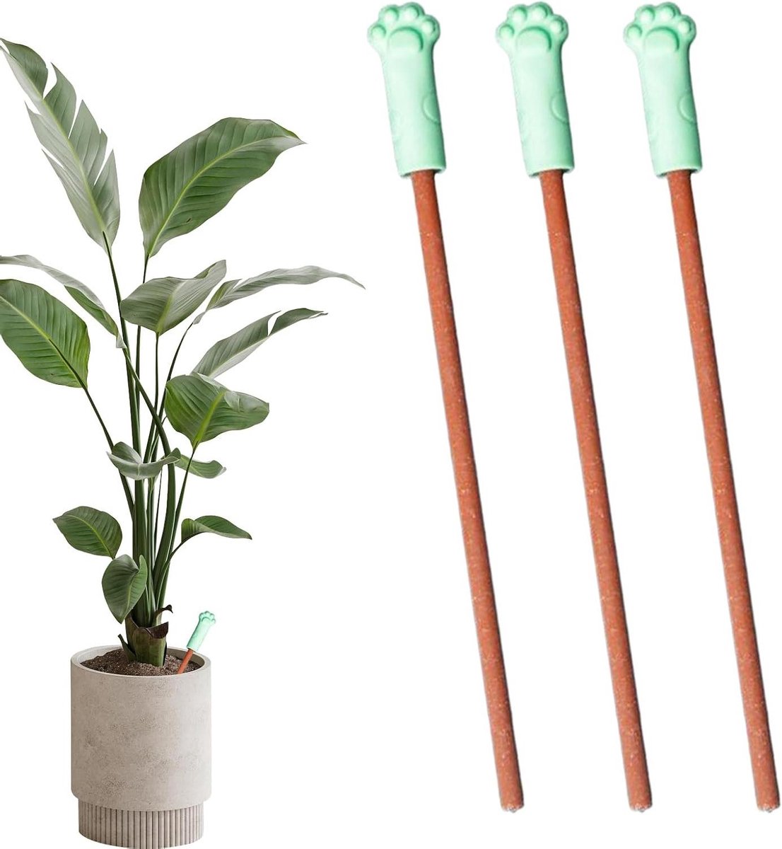 Bodem Vochtmeter - Planten Tester - Planten Verzorgen - Geen Batterij Nodig - 3 Delig - Wit