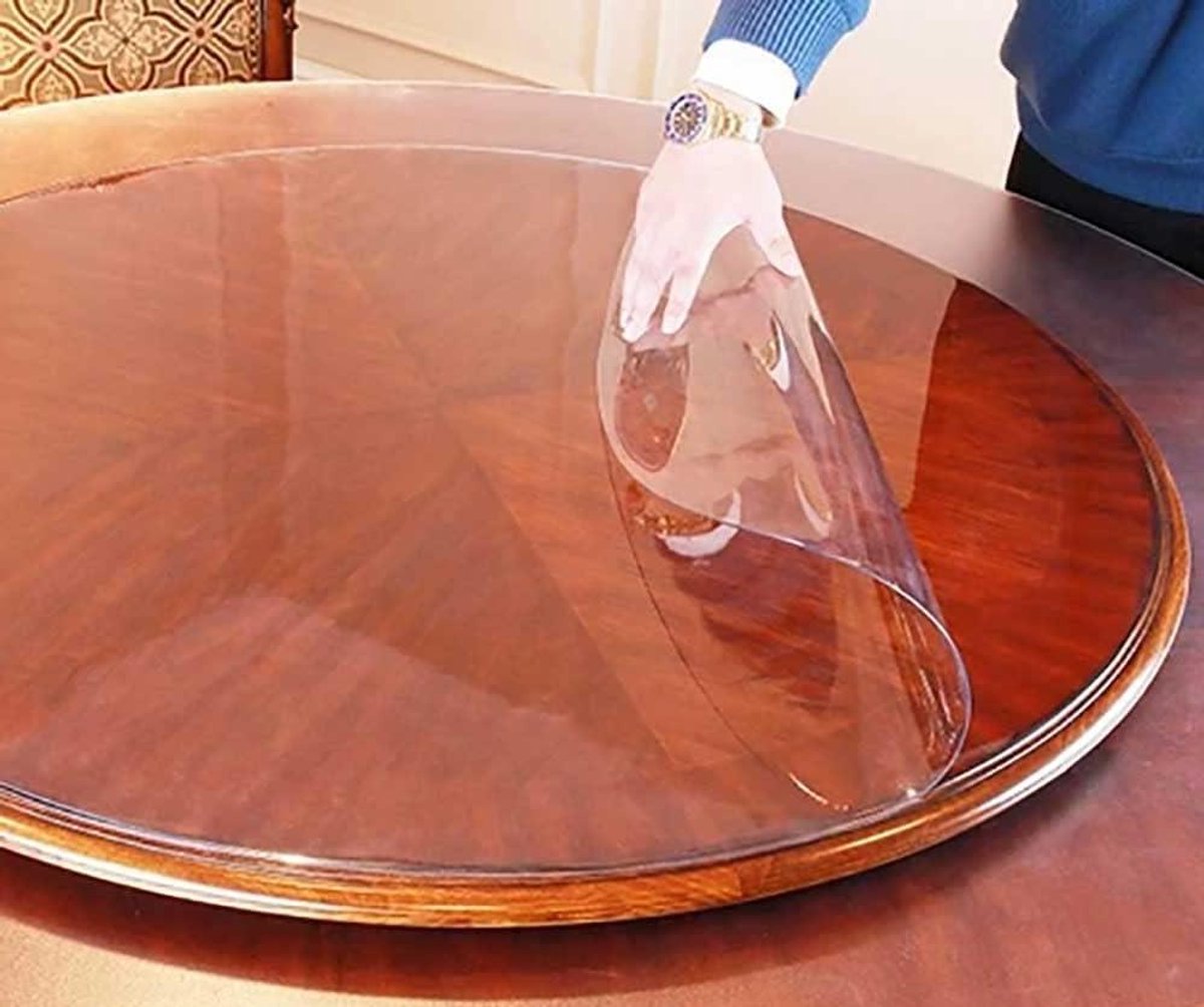 Tafelhoes Beschermer - Vinyl Tafelkleed - Tafel Beschermen - Zelf Op Maat Te Knippen - 6 Inch Diameter - Transparant