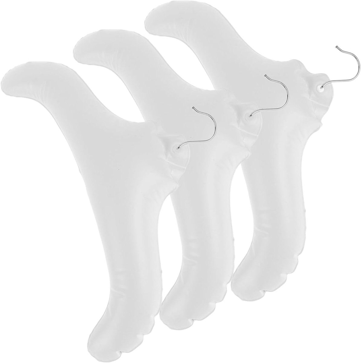 Opblaasbare Hangers - Reis Hangers - Kleding Opbergen - Ruimtebesparend Ontwerp - 3 Stuks - Wit