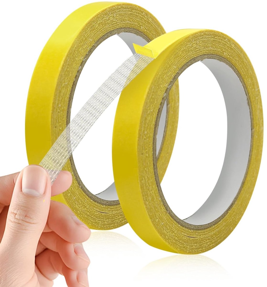 Dubbelzijdige textieltape, extra sterke hem tape voor kleding en stoffen, ideaal voor het bevestigen van zomen, knutselen en het fixeren van tapijten zonder naaien of strijken