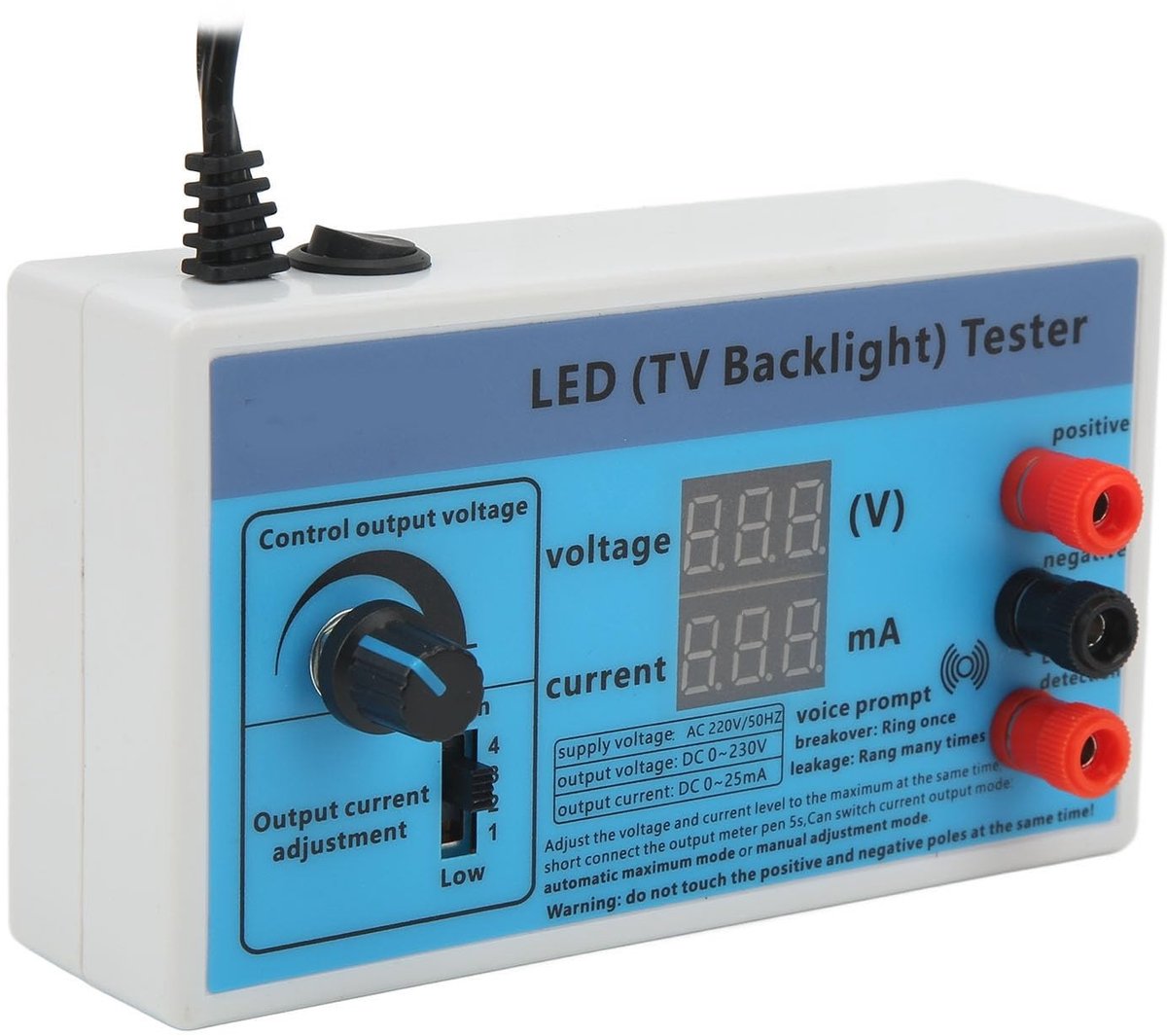 aladdien - Multifunctionele LED TV-achtergrondverlichtingstester - Instelbare Uitgangsspanning - Eenvoudig Testen - Compatibel met LED-lampen - Voor..