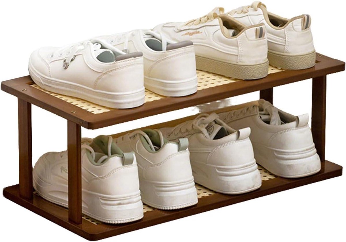 Schoenenrek Bamboe - Opbergrek Hal - Ruimte Besparen - Duurzaam Ontwerp - 50 cm - Natuurlijk