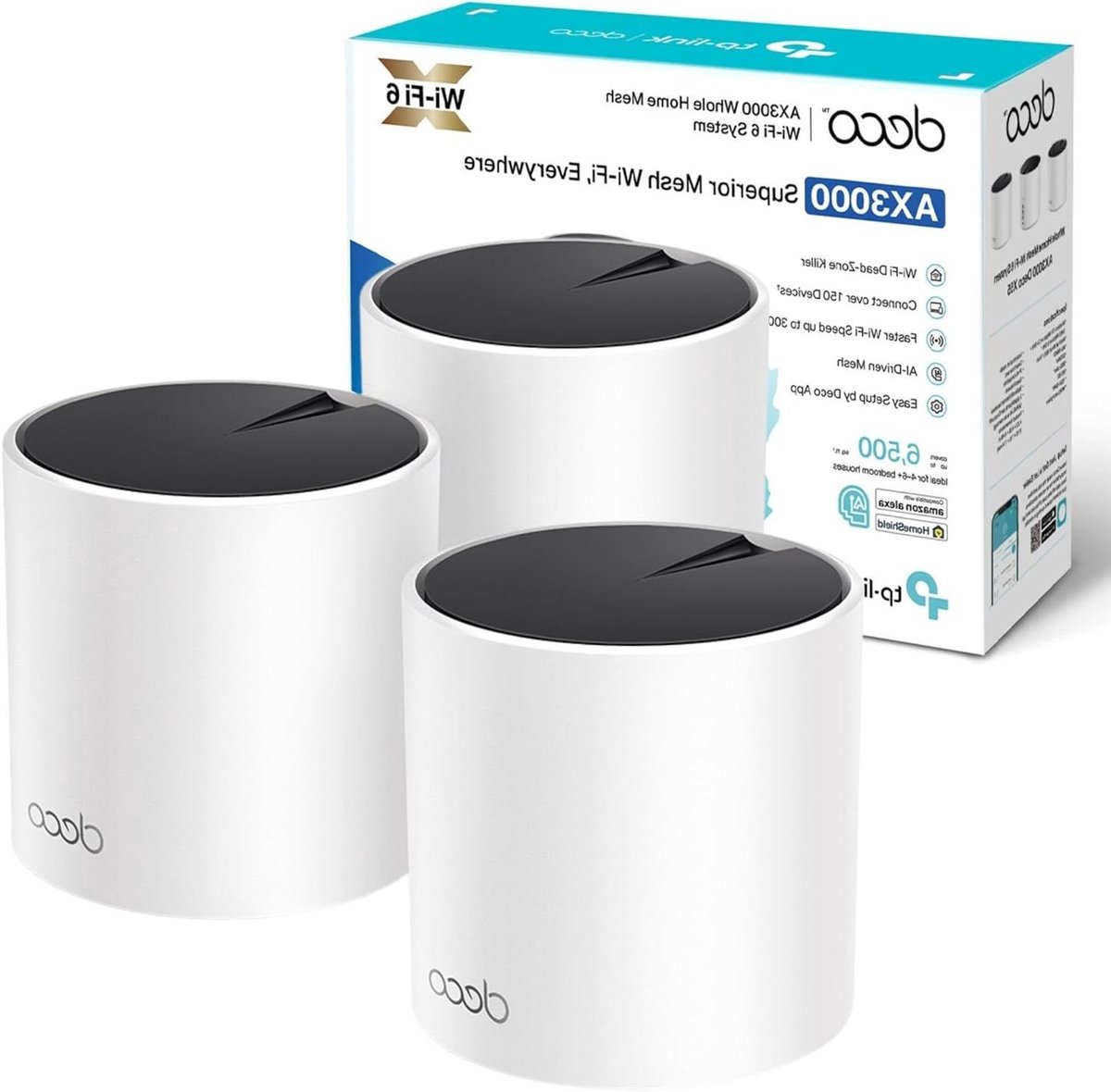 Mesh Wi-Fi Systeem - Draadloos Netwerk - Dekking Uitbreiden - AI-Powered Mesh - 3 Stuks - Wit