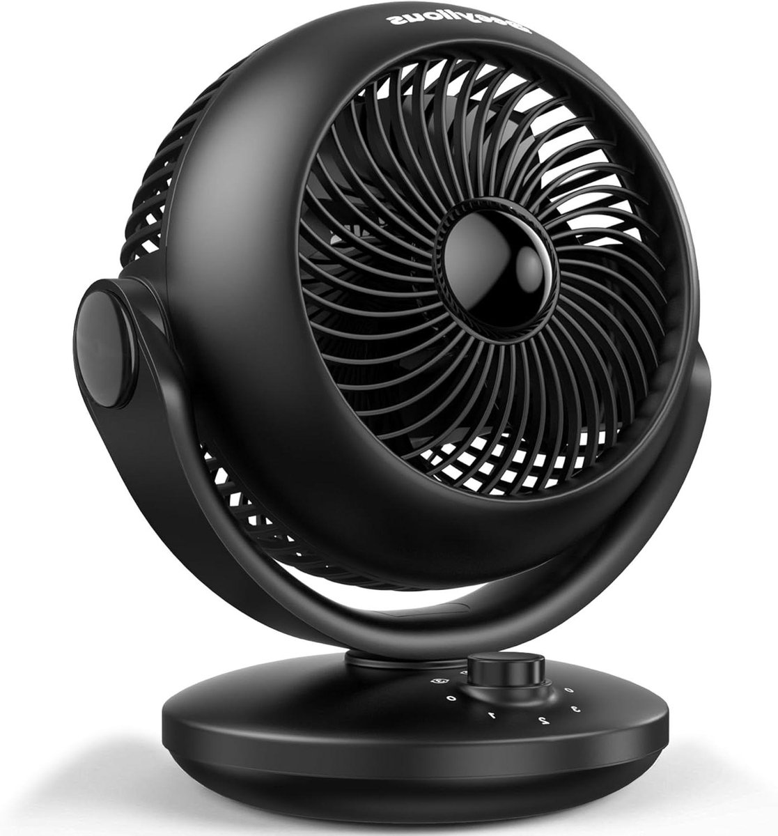 Stille Ventilator - Tafelventilator Bureau - Luchtcirculatie Thuis - Fluisterstil Geluid - 20 m² Ruimte - Zwart