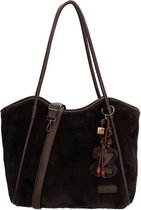 Zebra Trends Jolie Laptoptas - Shopper - 15,6 Inch Laptopvak - Damestas - Bont - Bag Charm - School - Werk - A4tas - Donkerbruin