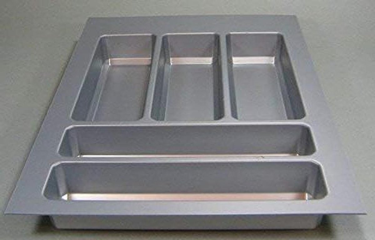 Bestekbak - Lade organizer - Keuken opruimen - Inkortbaar op maat - 45 cm lade - Grijs