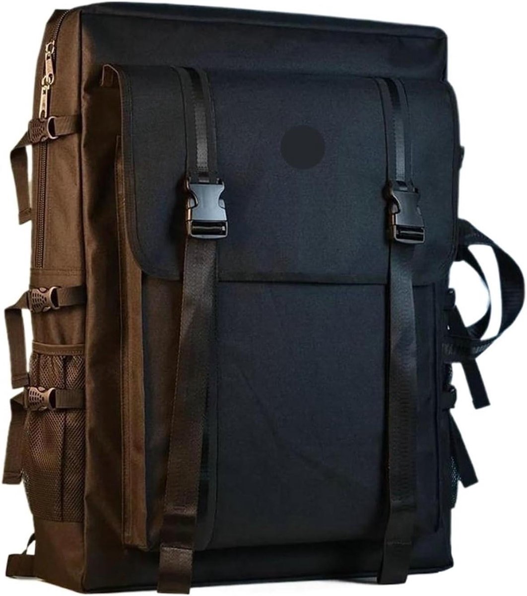 Portfolio Tas - Kunstenaar Rugzak - Kunst Opslaan - Waterdicht Oxford Doek - A2 Formaat - Zwart